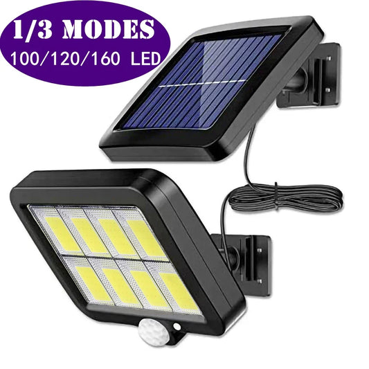 160LED Solar Powered Wall Light Waterproof Outdoor Motion Sensor Lighting Park Courtyard Fence Street Garden Decoration Lamp