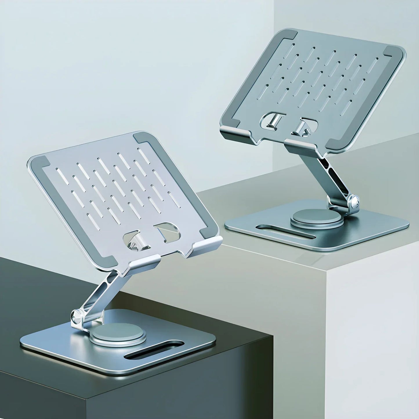 फोन ट्याब्लेट स्ट्यान्ड समायोज्य एल्युमिनियम मिश्र धातु पोर्टेबल फोल्डिंग स्ट्यान्ड कूलिङ स्ट्यान्ड आईप्याड एन्ड्रोइड प्याड ट्याब्लेटको लागि घुमाउने समर्थन