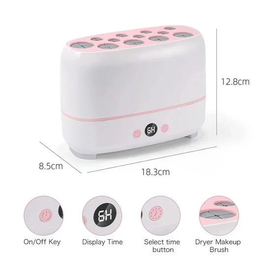 2pcs Electric Makeup Brush Cleaner and Dryer Machine Set Automatic Cosmetic Sponge Puff Makeup Brushes Cleaning and Drying Tool