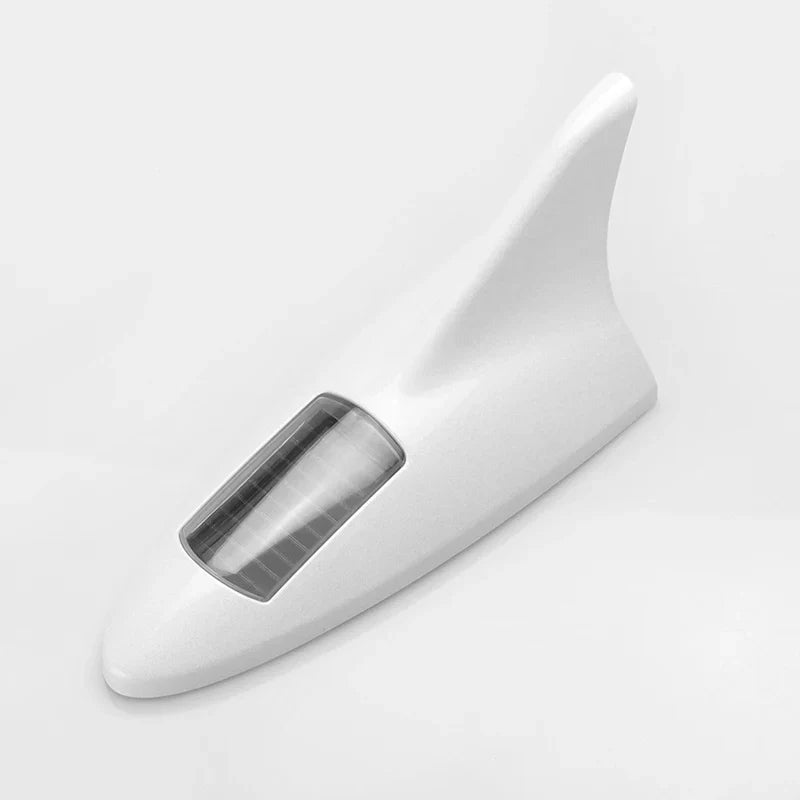 Car Solar Charge LED Anti Collision Warning Light Car Shark Fin Antenna Roof Tail Modification Light Car Safety Warning Light