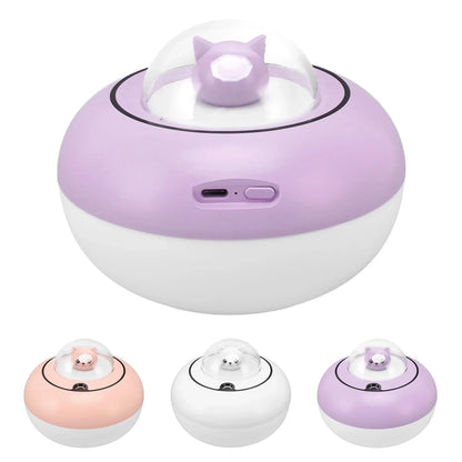 ह्युमिडिफायर ह्युमिडिफायर प्यारा बिरालोको मूर्तिकला पोर्टेबल शान्त डेस्कटप एयर ह्युमिडिफायर घरको लागि USB प्लग इन ह्युमिडिफायर