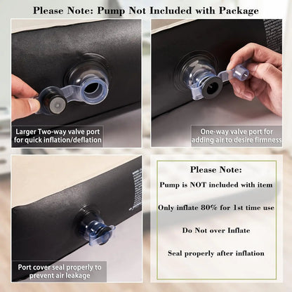 थोक ठूलो आकारको इन्फ्लेटेबल ओछ्यान साधारण पोर्टेबल एयर कुशन ओछ्यान बाहिरी घरायसी इन्फ्लेटेबल ओछ्यान