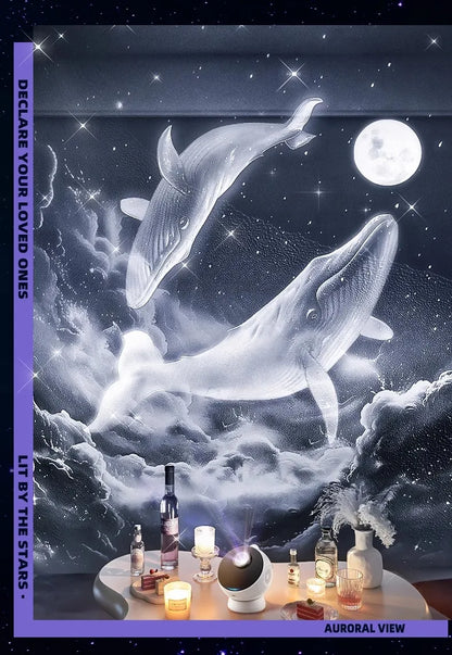 उल्का तारा प्रोजेक्टर, शयनकक्षको लागि ग्यालेक्सी प्रोजेक्टर, BT स्पिकर सहितको LED नाइट लाइट अरोरा प्रोजेक्टर, सेतो आवाज, टाइमर उपहारहरू