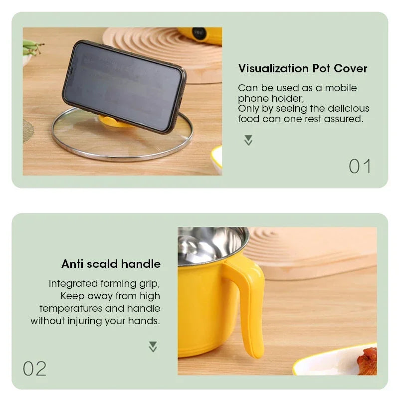 इलेक्ट्रिक कुकर १.८ लिटर इलेक्ट्रिक हट पट मल्टिफंक्शनल स्ट्युपट स्टीमर १-३ जना खाना पकाउने भाँडो घरको छात्रावासको इलेक्ट्रिक हट पट