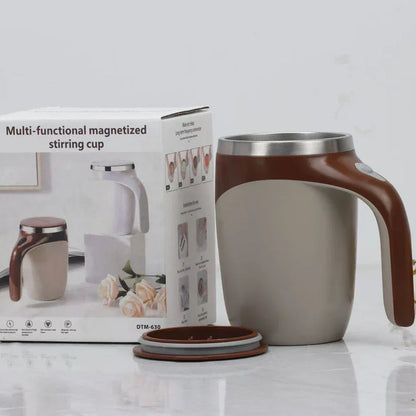 Lazy Coffee Stirring Cup Auto Stirring Cup Magnetic Rotating Electric Milk Cup Mark Cup 304 Stainless Steel