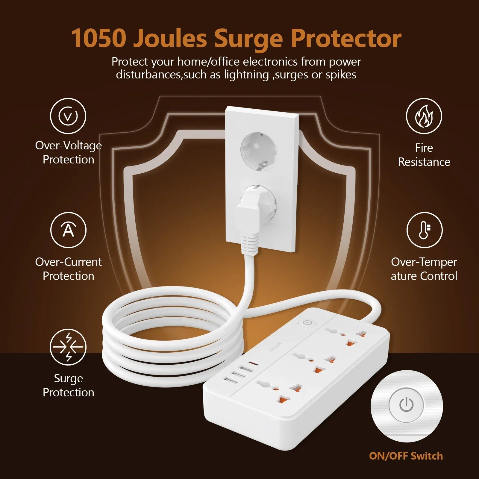१.५ मिटर एक्सटेन्सन कर्ड एसी टाइप सी यूएसबी पोर्ट चार्ज इलेक्ट्रिकल सकेट सहितको पावर मल्टी ट्याप युनिभर्सल प्लग ईयू आउटलेट पावर स्ट्रिप