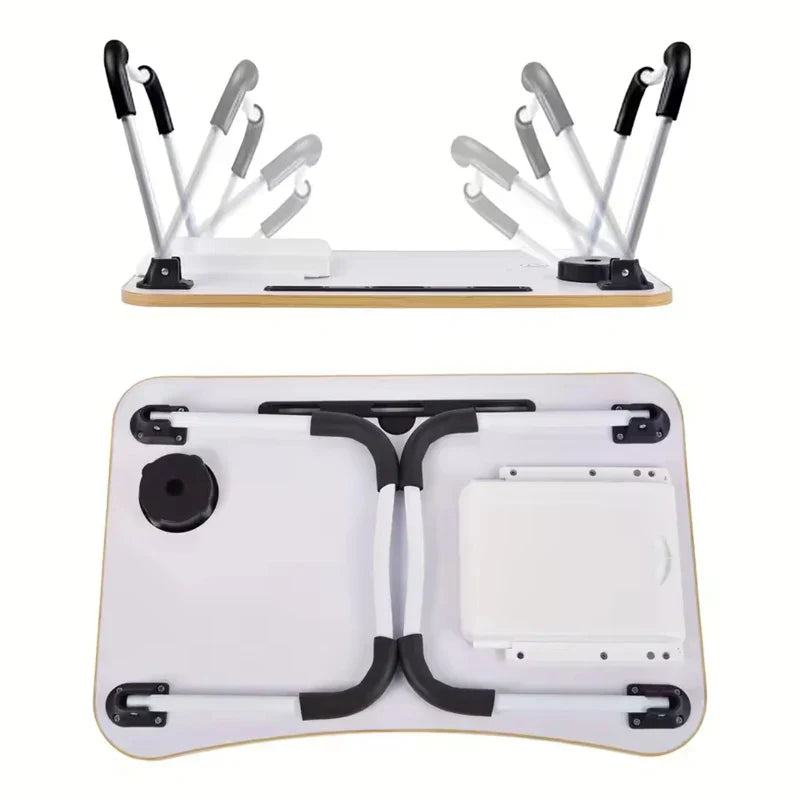 कप होल्डर दराज सहितको फोल्डिङ टेबल, ल्यापटप बेड टेबल, फोल्ड गर्न मिल्ने ट्याब्लेट स्ट्यान्ड, ल्यापटप बेड ट्रे टेबल, पोर्टेबल फोल्डिङ टेबल, फो