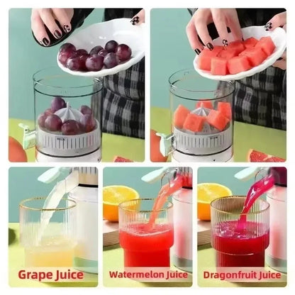Fully Automatic Fruit Juicer Extractor Portable Juice Machine with Residue Separation Bidirectional Spiral for Home Use
