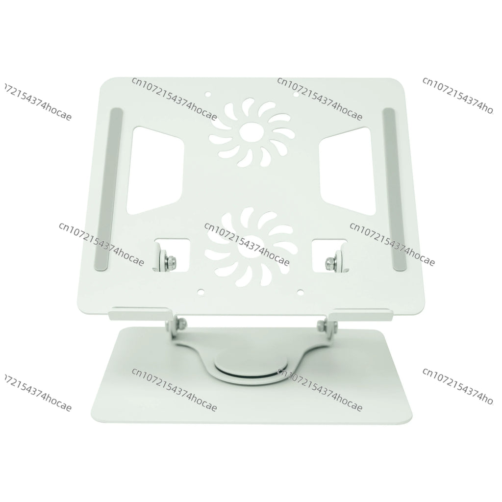 धातु समायोज्य ल्यापटप होल्डर ३६० डिग्री घुमाउने ल्यापटप कूलिङ होल्डर फोल्डेबल ल्यापटप लिफ्टर होल्डर डुअल फ्यानहरू सहित