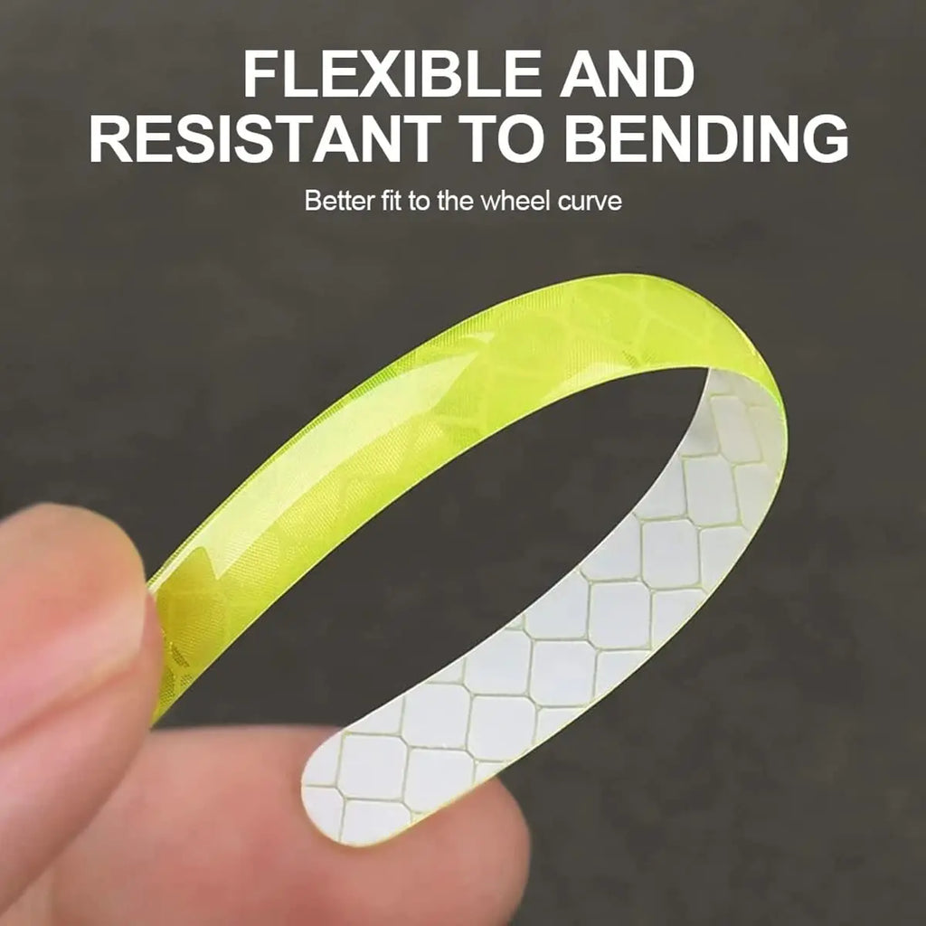 २० पीसी रिफ्लेक्टिभ कार व्हील डेकोरेटिभ स्ट्रिप स्टिकर मोटरसाइकल व्हील हब स्टाइलिङ डेकल स्टिकर नाइट सेफ्टी रिफ्लेक्टिभ डेकल