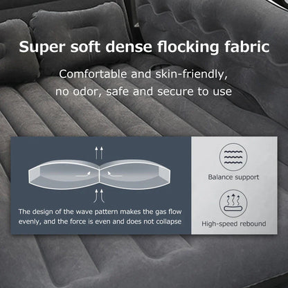 गद्दा कार इन्फ्लेटेबल ट्राभल बेड होम आउटडोर क्याम्पिङ म्याट रियर फ्लकिङ प्लस एयर गद्दा SUV को लागि