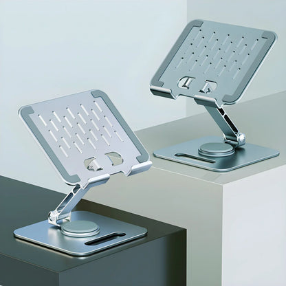 फोन ट्याब्लेट स्ट्यान्ड समायोज्य एल्युमिनियम मिश्र धातु पोर्टेबल फोल्डिंग स्ट्यान्ड कूलिङ स्ट्यान्ड आईप्याड एन्ड्रोइड प्याड ट्याब्लेटको लागि घुमाउने समर्थन