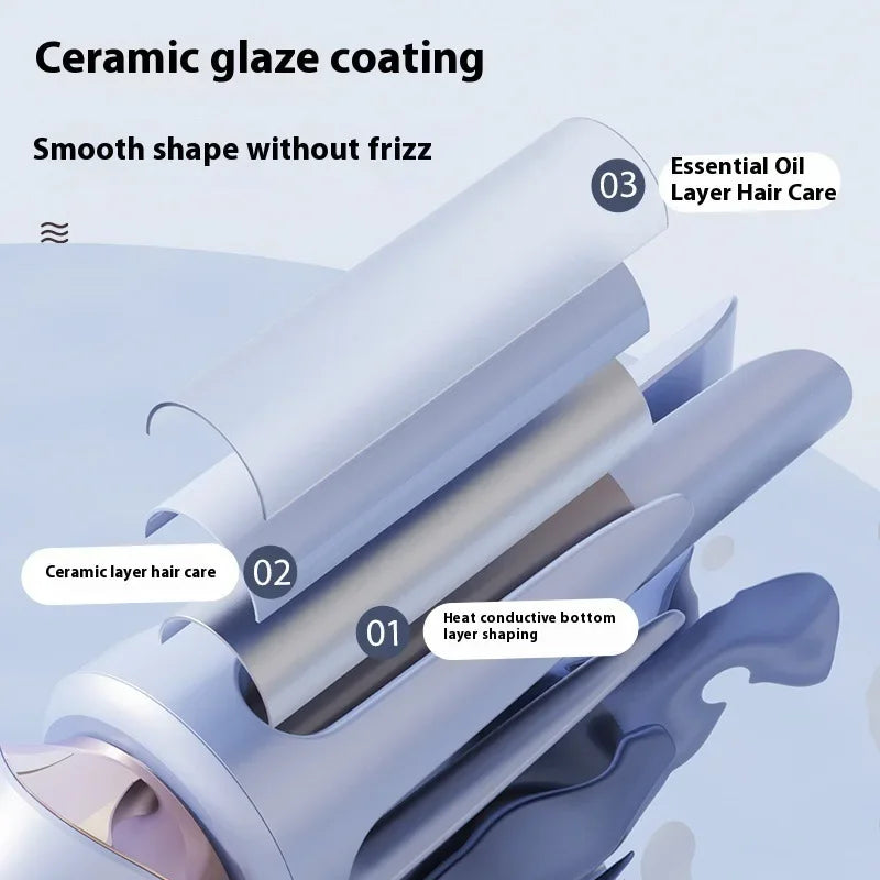 नयाँ स्वचालित ठूलो वेभ कर्लिंग आइरन ३२ मिमी सिरेमिक कोटिंग इलेक्ट्रिक हेयर वेभर लामो समयसम्म टिक्ने स्टाइलिङ उपकरण सैलुन सामानहरू