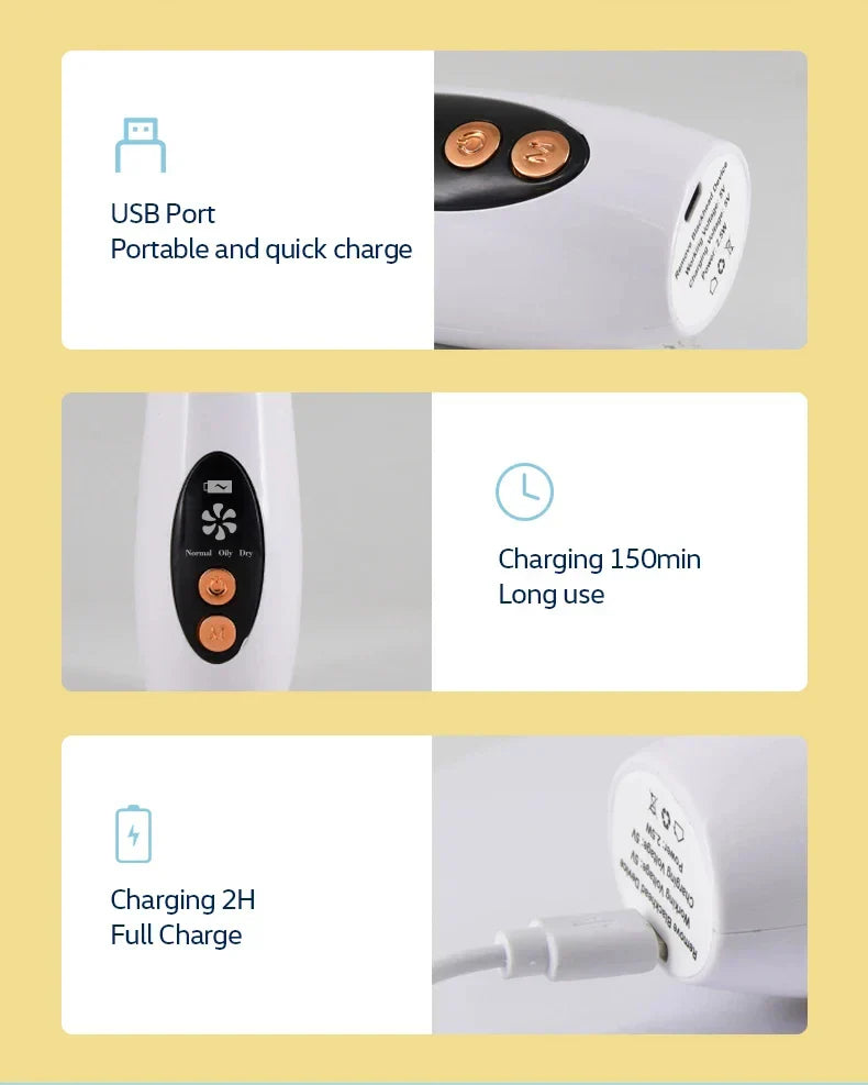 ब्ल्याकहेड रिमूभर पोर भ्याकुम इलेक्ट्रिक कमेडोन एक्ने एक्स्ट्र्याक्टर किट फेसियल पोर डीप क्लीनर USB रिचार्जेबल स्किन केयर टूल्स