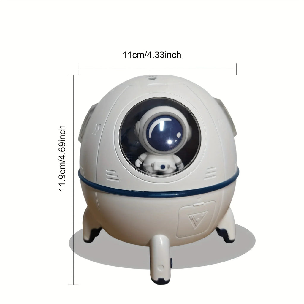 पोर्टेबल अफिस डेस्कटप USB एस्ट्रोनट स्पेस क्याप्सुल एयर ह्युमिडिफायर डिफ्यूजर २२० एमएल रंगीन एलईडी लाइटको साथ