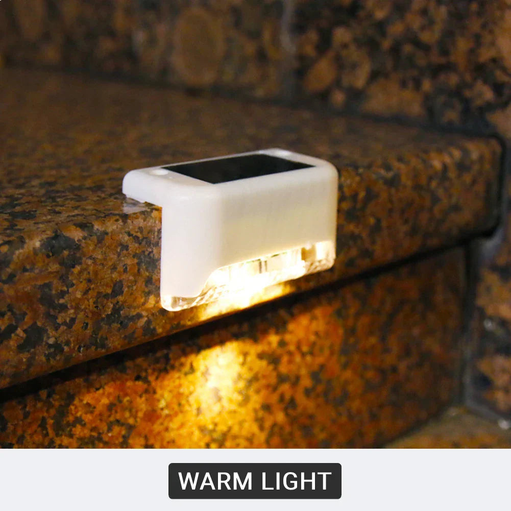 एलईडी सौर्य बत्तीहरू बाहिरी बगैंचा बत्तीहरू IP65 वाटरप्रूफ सौर्य स्टेप डेक लाइट बत्ती सूर्यको प्रकाश आँगन सजावट सौर्य बगैंचा बत्तीहरू