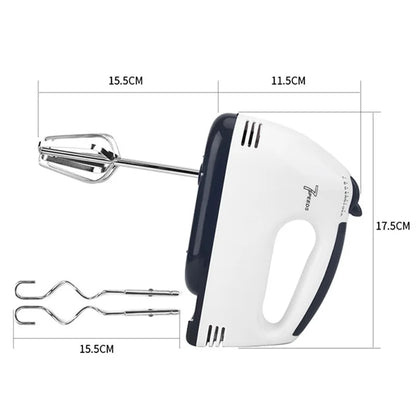 Factory supply YR Handheld electric egg beater, household automatic mixer, egg white and cream beater, mini 7-speed white