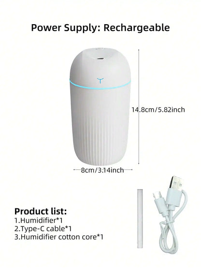 पोर्टेबल कप स्प्रे ह्युमिडिफायर, ४२० मिलि सेतो, अटोमोटिभको लागि सिंगल स्प्रे एरोमेटिक एसेन्शियल आयल डिफ्यूजर। USB एयर ह्युमिडिफायरहरू।