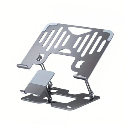 मोबाइल फोन ल्यापटप र ट्याब्लेटको लागि ताप अपव्यय र एन्टी स्लिप पोर्टेबल फोल्डेबल डुअल एक्सिस समायोज्य उचाइ स्थिर स्ट्यान्ड