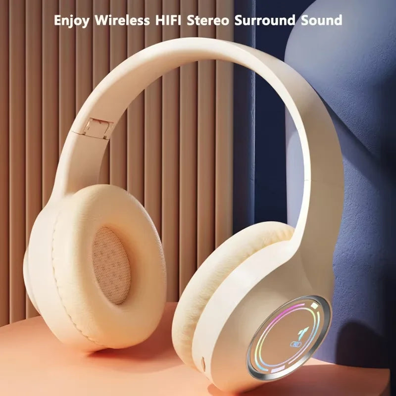 M3 प्रकाश उत्सर्जक ब्लुटुथ हेडसेट फोल्डिङ एलईडी कार्ड वायरलेस हेडसेट टाइप-सी चार्जिङ मल्टी-सीन युज गेम अफिस