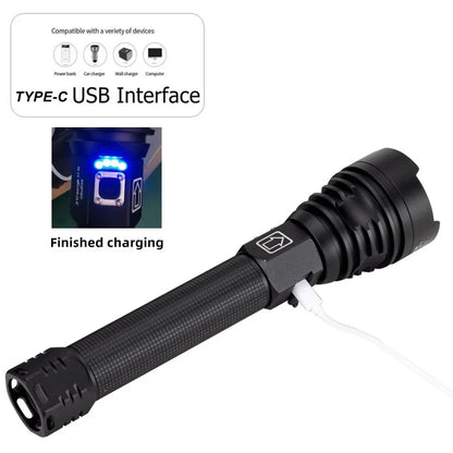 5000Lumen P90 LED Zoom Powerful Flashlight USB Rechargeable High Power Outdoor Patrol Camping Hunting Hiking Strong light Torch