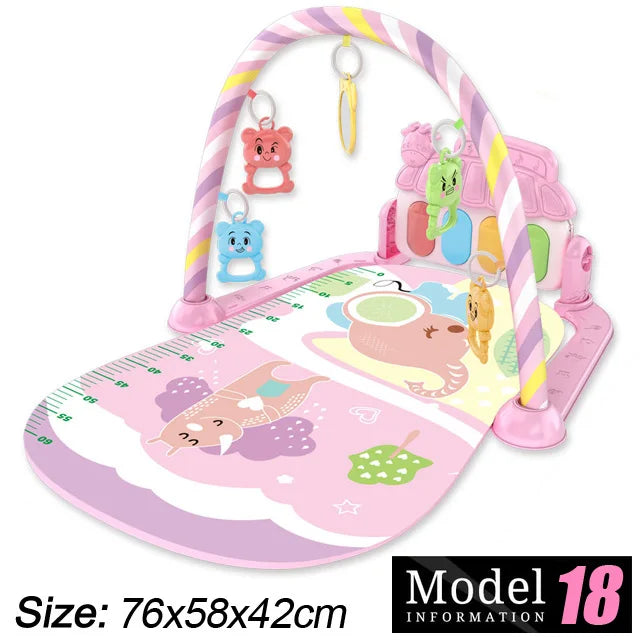 बच्चा गतिविधि जिम संगीत र्‍याक प्रारम्भिक शिक्षा खेलौना उपहार नवजात शिशु ०-३६ महिना पियानो किबोर्ड शिशु क्रलिङ ब्ल्याङ्केट पेडल प्ले म्याट