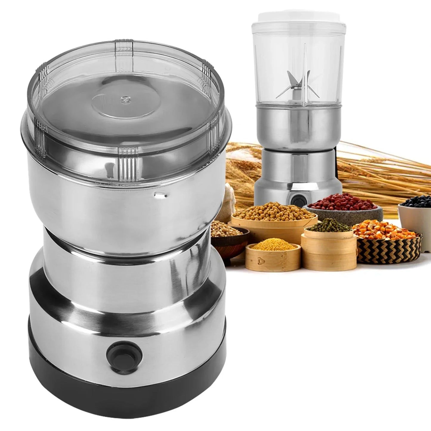 Household Electric Stainless Steel Grinding Milling Machine Coffee Bean Spice Grinder