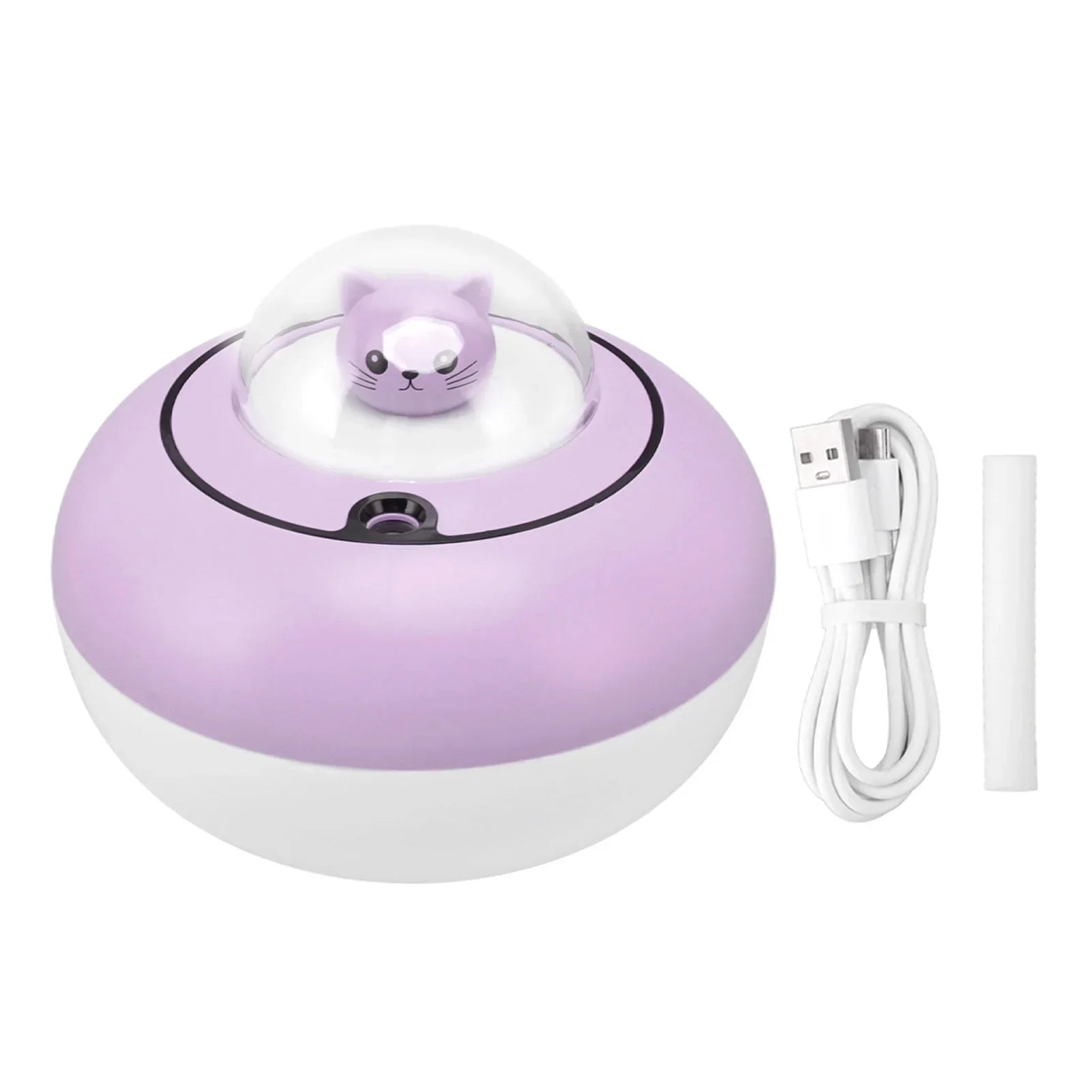 ह्युमिडिफायर ह्युमिडिफायर प्यारा बिरालोको मूर्तिकला पोर्टेबल शान्त डेस्कटप एयर ह्युमिडिफायर घरको लागि USB प्लग इन ह्युमिडिफायर