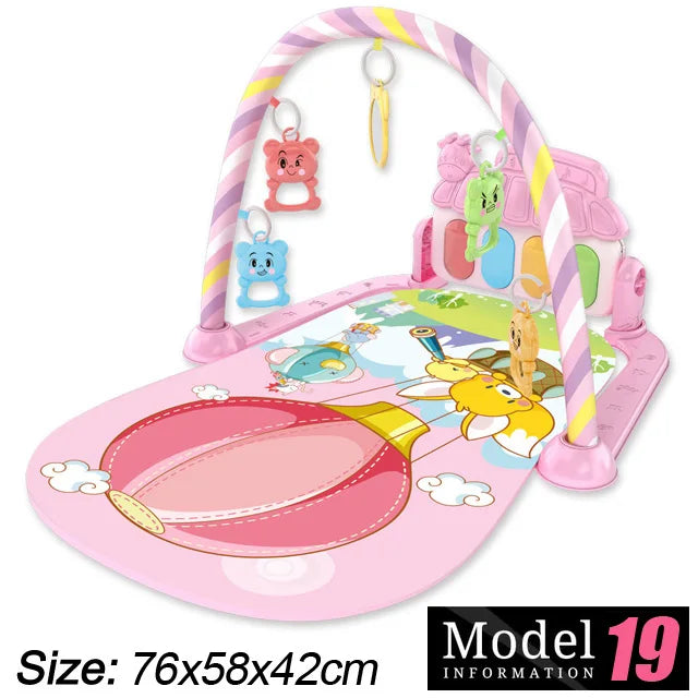 बच्चा गतिविधि जिम संगीत र्‍याक प्रारम्भिक शिक्षा खेलौना उपहार नवजात शिशु ०-३६ महिना पियानो किबोर्ड शिशु क्रलिङ ब्ल्याङ्केट पेडल प्ले म्याट
